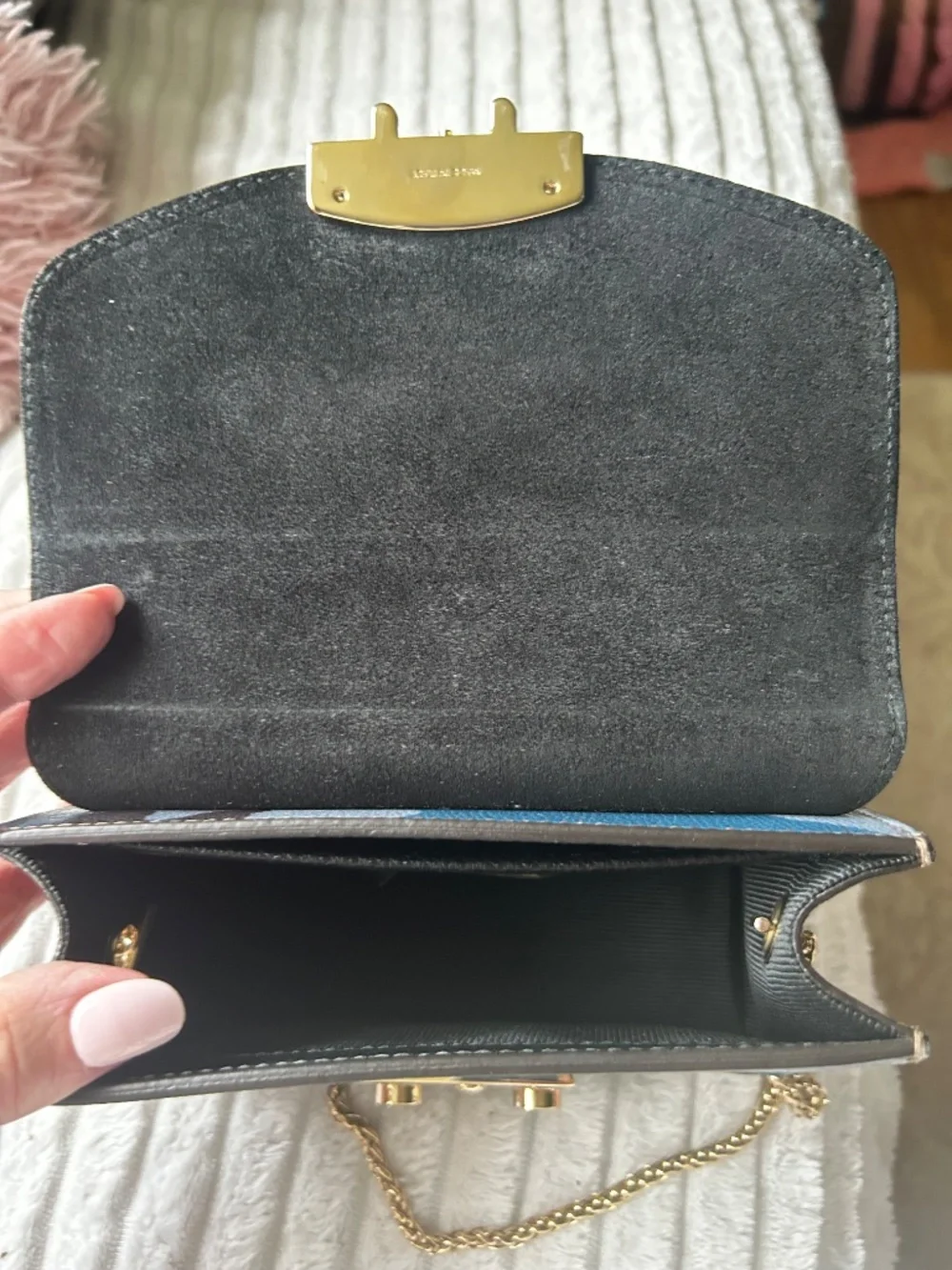 New Furla Leather Camo Metropolitan Crossbody